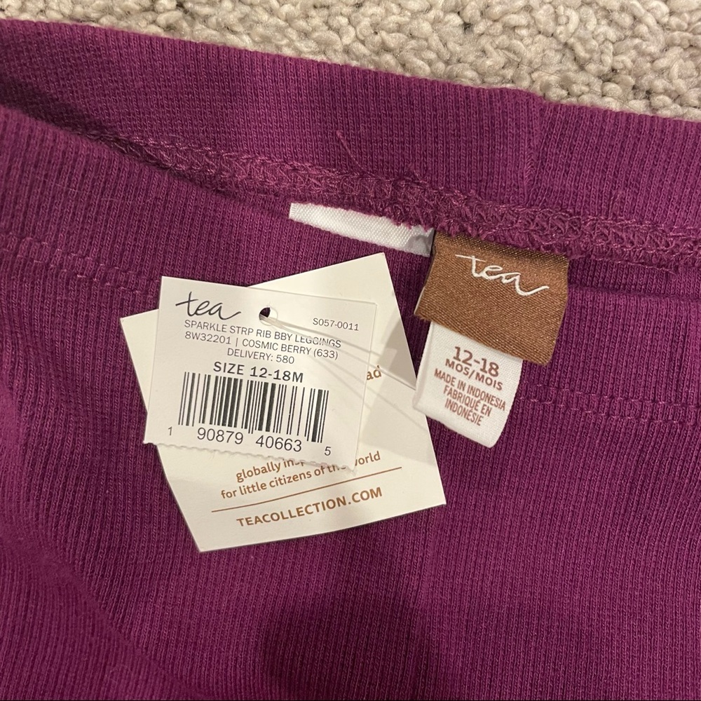 NWT Tea Collection Ribbed Legging (12-18mo) - Picture 4 of 7